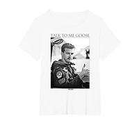 Top Gun Talk To Me Goose Black and White Photo Action Movie Camiseta, Mujer Tallas Grandes, Blanco, 3XL Grande