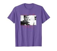 Top Gun Talk To Me Goose Portrait Camiseta, Hombre, Morado Jaspeado, L
