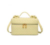 Top Handle Pouch Handbag for Women Woven Leather Crossbody Bag Quiet Luxury Designer Purse with Adjustable Strap