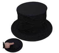Top Hat Magician - Hombo de rendimiento de fieltro tradicional, gorra de mago negro ligero | Ropa de cabeza de estilo de fiesta vintage, ajustado cómodo para los artistas ilusionistas adultos niños ac