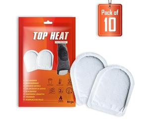 Top Heat - Calentadores de pies, 10 pares, 8 horas de calor, activado por aire, calor instantáneo, calor 100% natural, calentadores de pies para mujeres y hombres