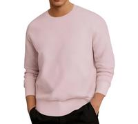 Top Herren Sexy Herren-Sweatshirt ohne Kapuze für die Freizeit im Freien, lässige, lockere Passform, schlichtes Design, perfekt für Herbst und Winter, maschinenwaschbar, Wollmantel Kurz Herren (XL)