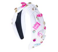 Top Knot Headband, Rhinestone Headbands, Fashion Rhinestone Embellished Wide Cute Non Slip Design Trendy Comfortable Fit, Hair Accessories for Women, 5.12x6.69inch