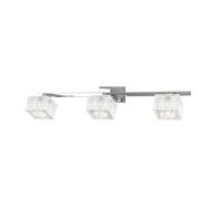 Top Light Aplique contemporáneo Metropolitan Metal Cromo Cristal Transparente 3 Luces G9