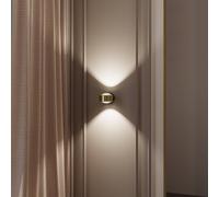 Top Light Puk! 120 Wall foco LED lentes claras latón/negro