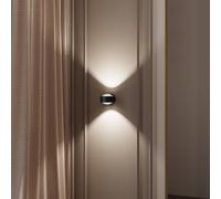 Top Light Puk! 120 Wall foco LED lentes claras negro mate