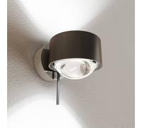Top Light Puk! 80 Wall foco LED lentes claras marrón/cromo