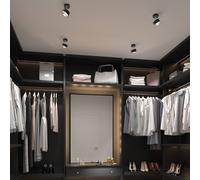 Top Light Puk Mini Turn Lente foco LED transparente 1 luz antracita