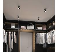 Top Light Puk Mini Turn Lente foco LED transparente 1 luz negro mate