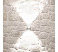 Top Light Puk Mini Wall, G9, lentes transparentes, blanco mate True