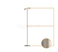 Top Light Sun Floor, lámpara de pie LED Downlight, níquel mate - ø21 cm - 125 cm