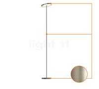 Top Light Sun Floor, lámpara de pie LED Downlight, níquel mate - ø21 cm - 180 cm