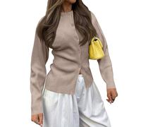 Top Manga Larga Mujer Ropa Otoño 2025 Sudadera Capucha Y2k Rejilla Tallas Grandes Camisola Natal Familia Invierno Jerseys Camiseta Navidad Mujer Blusa Jersey Navideño Caqui L