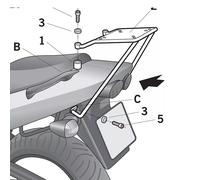 Fijaciones top shad kawasaki zr7/7s'01 para moto repuestos accesorios piezas