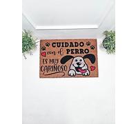 Top Mat Felpudo Cuidado con el Perro le Gusta Dar besitos