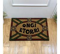 Top Mat Felpudo - Ongi Etorri - Coco Natural Pintado a Mano 60x40 cm Antideslizante Base Látex - Alfombrilla Entrada Casa Exterior Resistente Fácil Limpieza Diseño