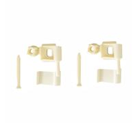 TOP-MAX 2 accesorios de repuesto para bisagras de asiento de inodoro, kit de reparación universal de tapas de tapa superior de inodoro con tornillos y tuercas, color beige