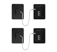 TOP-MAX 2 cerraduras adhesivas de seguridad para niños, cerradura digital de 3 dígitos para refrigerador, cajón, ventana, horno (negro)