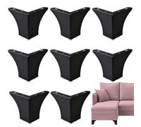 TOP-MAX 8 patas de metal para muebles, patas de muebles de 3.9 pulgadas, modernas patas de sofá, pieza de repuesto para mesas de café, gabinetes, mesitas de noche, otomanas