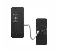 TOP-MAX Cerradura digital negra para nevera, cerradura de seguridad adhesiva de 3 dígitos para refrigerador, ventana, horno, cajón, caja de herramientas