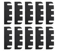 TOP-MAX Juego de 10 placas de compensación de bisagra de puerta de PVC, 4 pulgadas de bisagra espaciadores para corrección de huecos, kit de reparación para dormitorio o garaje