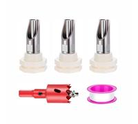 TOP-MAX Juego de 3 bebederos automáticos para cerdos, acero inoxidable, con conectores de depósito de agua de plástico, abreagujeros y cinta adhesiva para cerdos, cabras, cerdos y lechones
