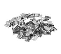 TOP-MAX Sellos de fleje abiertos, fleje de embalaje a presión, clips de banda resistentes para correa de PET/PP de 19 mm, herrajes de caja de embalaje seguro, 150 piezas