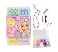 Depesche 13161 TOPModel - Juego de llaveros DIY, Cuentas en 8 Colores, Incl. Cintas, llaveros y Mucho más, para el diseño Creativo de Colgantes