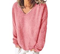 Top Mujer Chic Y Elegante Top Rojo Mujer Tops Cómodo Tops Elegante Y Elegante Plisado Traje Amplio Pasaportos Color Sólido Básico Ropa Cuello Redondo Top Algodón Y Lino Túnica De Noche, rosa, M