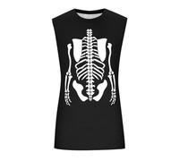Top Mujer Moda Impreso Sin Mangas Casual Para El Diario De Malla Suave Elástica Y Cómodo Para Una Pieza De Superposición Básico En Personaje Mujer Encaje Un Look Universitario M265, Le Noir, M