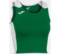 Top mujer record ii verde blanco XS