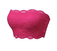 Top Mujer Vestir-Bikini Top Bandeau Sin Costuras Tubo Superior Encaje Belleza Espalda Pecho Envoltura Ropa Interior (XXL)