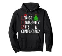 Top navideño a Juego de Nice Naughty It's Complicated Sudadera con Capucha