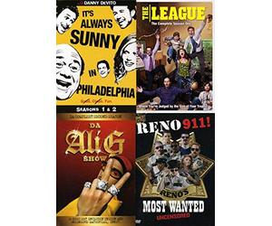 Top Notch SHENANIGANS - It's Always Sunny In Philadephia Season 1 & 2 Reno 911 Most Wanted + The League Season one Fantasy Football & Da Ali G Show Comedy TV Blast 4 Pack
