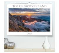 Top of Switzerland (hochwertiger Premium Wandkalender 2026 DIN A2 quer), Kunstdruck in Hochglanz: Die schönsten Blickpunkte von Schweizer Bergen.