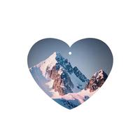 Top Of The Snowy Mountain - Ambientadores para coche, 4 unidades, en forma de corazón, para colgar, aromaterapia, ambientadores perfumados para dormitorio y baño