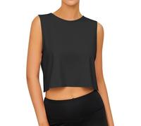 Top Palabra de Honor Mujer, Camisetas Deportivas, Summer Yoga Sin Mangas Gym Blusa Sin Mangas, Moda Camisetas Ropa Tank Tops Deportes Chaleco Camiseta Marron Mujer, M