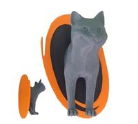 Top para puerta para gatos, decoración artística 3D con forma de gato | Arte decorativo de pared, para salón, dormitorio, estudio, baño, interior, cumpleaños, amigos, colegas