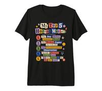 Top Películas de Terror Escuela Humor Profesor Estudiante Divertido Camiseta Premium