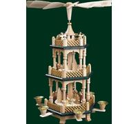 Top Pirámide de Mesa Cristo Nacimiento Natural Erzgebirge 2 Plantas Nuevo 16732