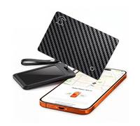 TOP RABBIT Tarjeta de seguimiento de billetera certificada por MFi, buscador de artículos recargable para carteras, pasaporte, equipaje, compatible con Apple Find My y Google Find Hub, localizador de