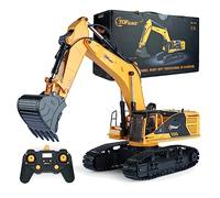 Top Race Excavadora de Control Remoto de 22 Canales, vehículo de construcción RC Tractor, Excava 1,1 Libras por Pulgada cúbica, Utilizar con Nuestro Camión Dump RC