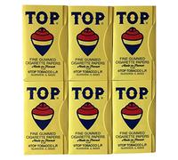 TOP Rolling Papers, 6 Pack Bundle, 600 Cigarette Paper Leaves Total