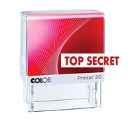Top Secret Colop P20 - Sello de goma personalizado para oficina (14 x 38 mm), color rojo