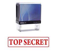 TOP SECRET Sello Auto entintado goma Oficina Colop personalizada P20 Papelería Mini Stamper