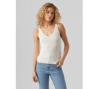 Top sin mangas de punto con cuello en V y textura para mujer de VERO MODA VMNEWL