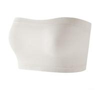 Top sin tirantes sin costuras para mujer, brasier bandeau sólido, no acolchado, elástico en el pecho para parte superior de hombro descubierto, club de vacaciones, M, L, XL (gris XL)