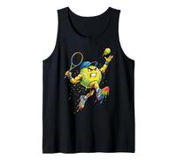 Top Spin Tennis Ball Ice Cream Drip Rainbow Racket Colorful Camiseta sin Mangas