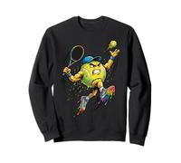 Top Spin Tennis Ball Ice Cream Drip Rainbow Racket Colorful Sudadera