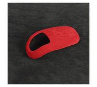 Top Suede Wrap Car Gear Shift Knob ABS Trim Cover Sticker Fits for Audi A8 D4 4H S8 2011-2017 Accesorios interiores (Nombre del color: gris oscuro) (rojo escarlata)